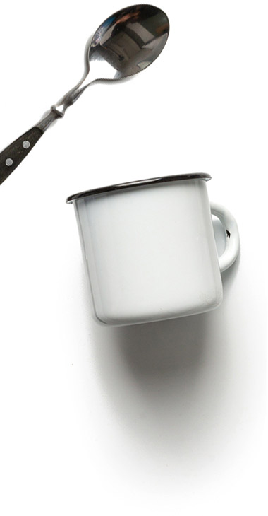 mug and spoon