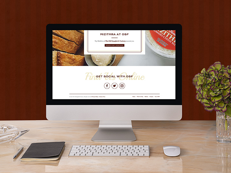 Mizithra website design
