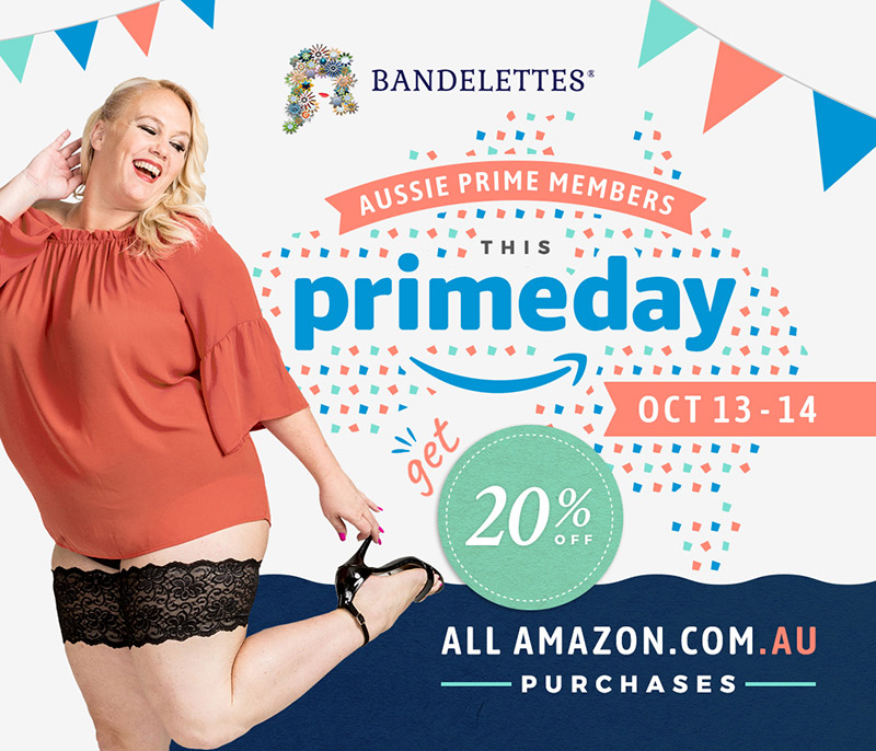Bandelettes Amazon AU Prime Day promo design